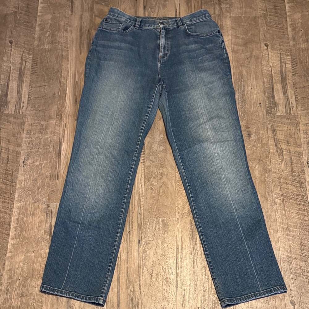 Lauren Ralph Lauren Women's Straight Leg with Back Waist Adj Blue Jeans - Size 8